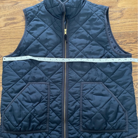J.Crew Mercantile Women’s L Quilted Puffer Vest Navy Lightweight Layering - Picture 4 of 9